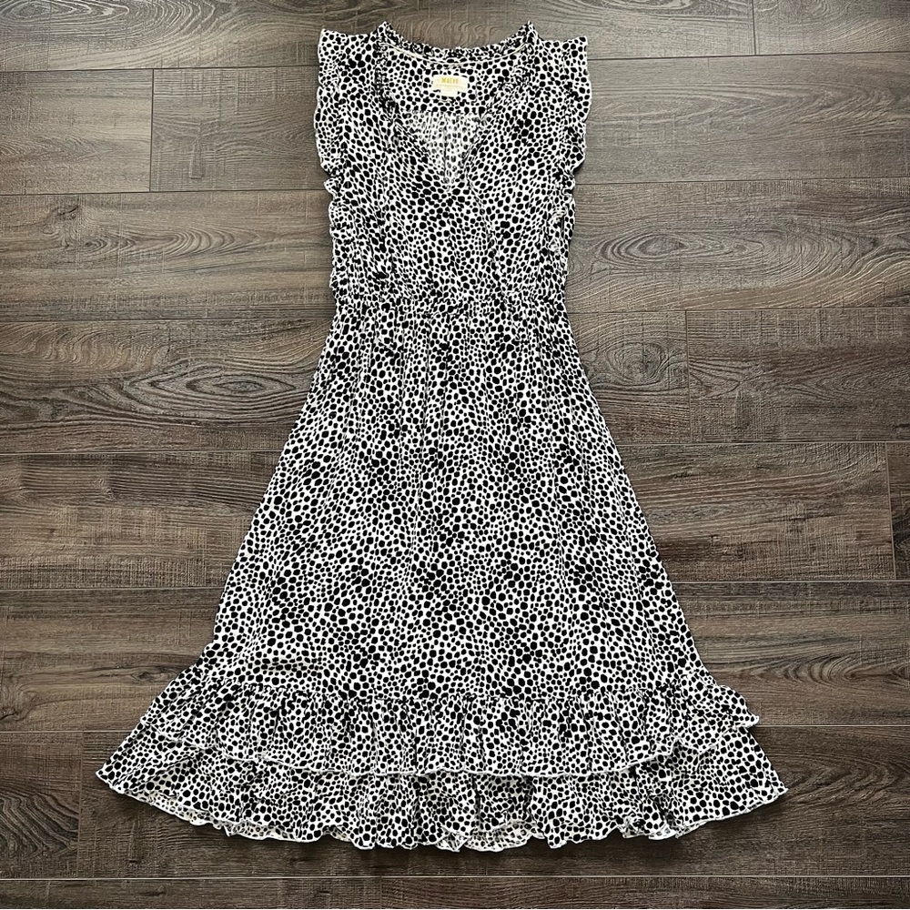 Maeve Ruby Ruffled Midi Dress - Picture 3 of 16